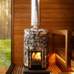 Harvia_Cilindro20_with chimney adapter accessory