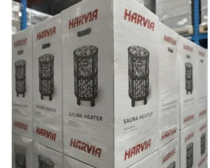Harvia-Legend-electric-sauna-heaters-packaged-and-ready-for-shipping