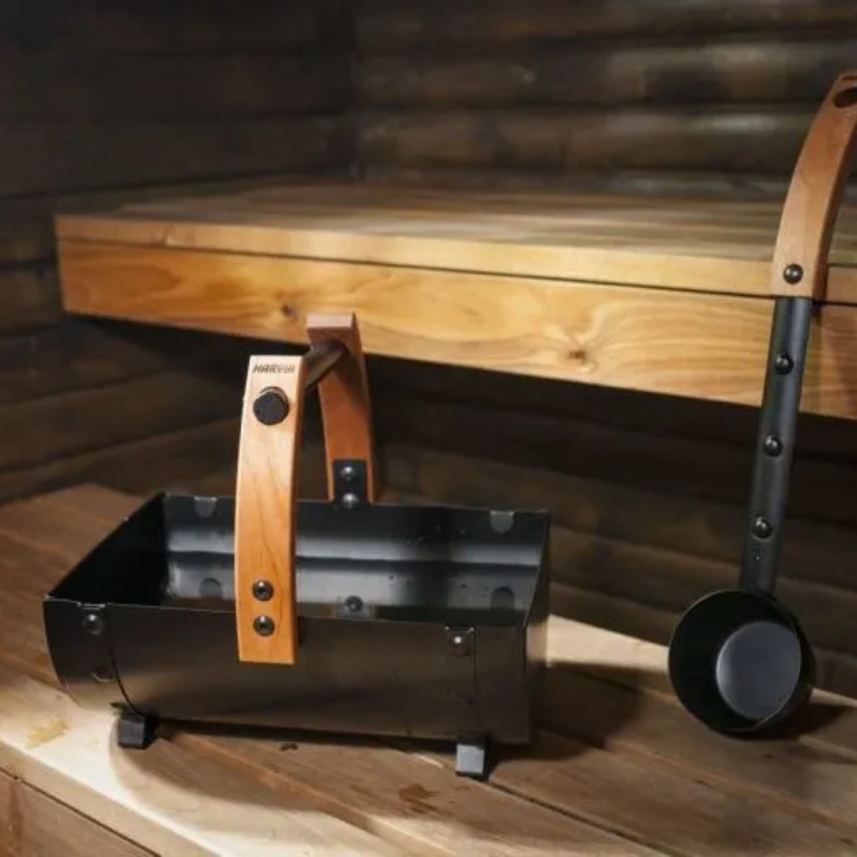 Harvia Legend Sauna Bucket and a Ladel Setting