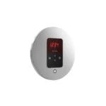Vue latérale de la commande de douche vapeur ronde iTempo