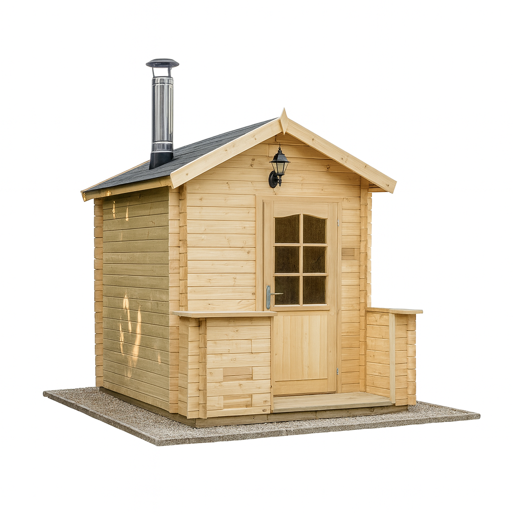 Outdoor Sauna Kuikka White Background