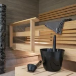 Harvia Black Click Pail and Ladle Set Setting