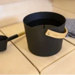 Harvia Black captivating Pail and Ladle Set