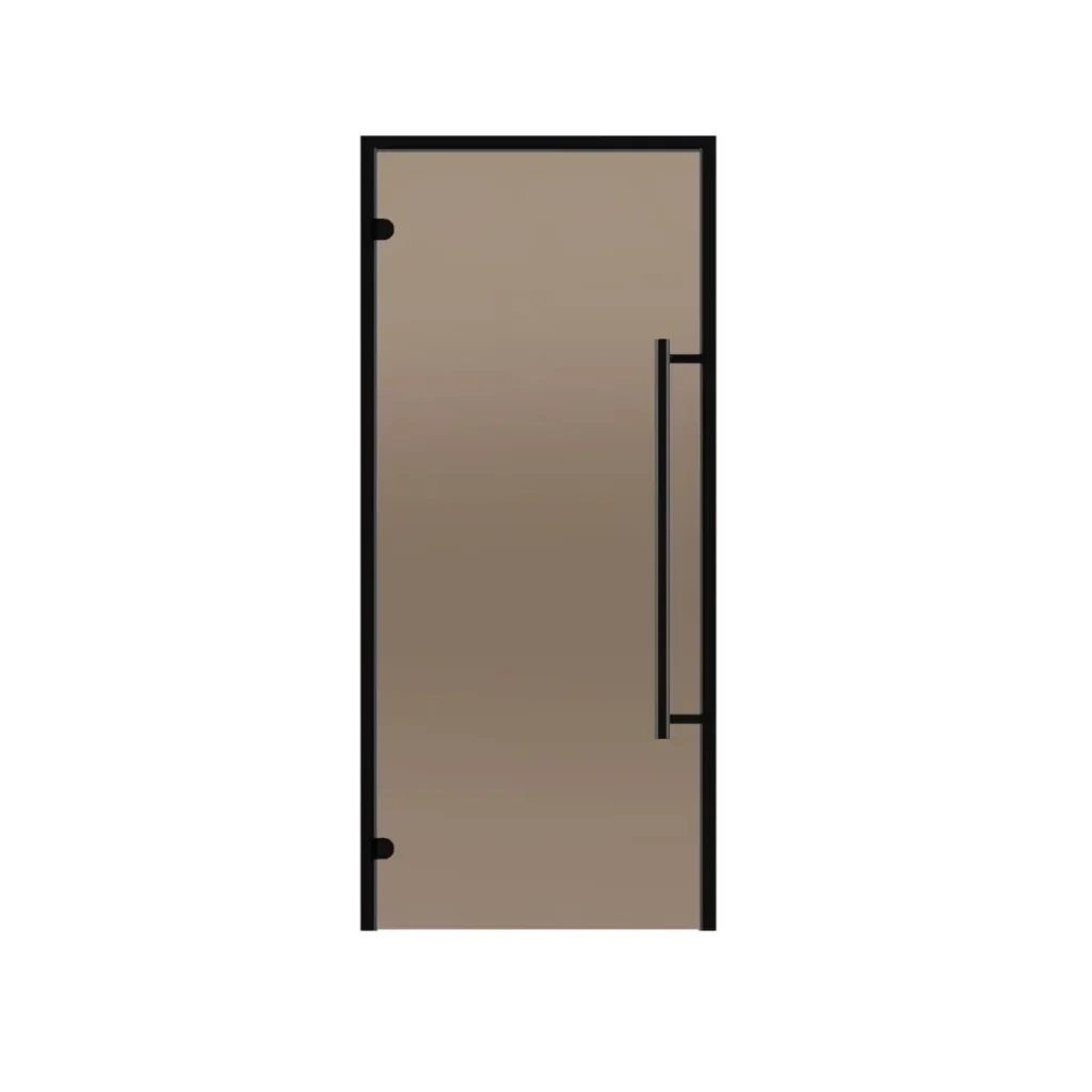 Black-Line Aluminum Frame Glass Door