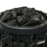 Harvia Black Vulcanite Stones (10-15 cm) in a heater