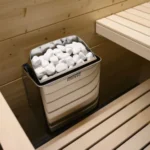 Harvia White Rounded Stones (5-10 cm) in top of heater