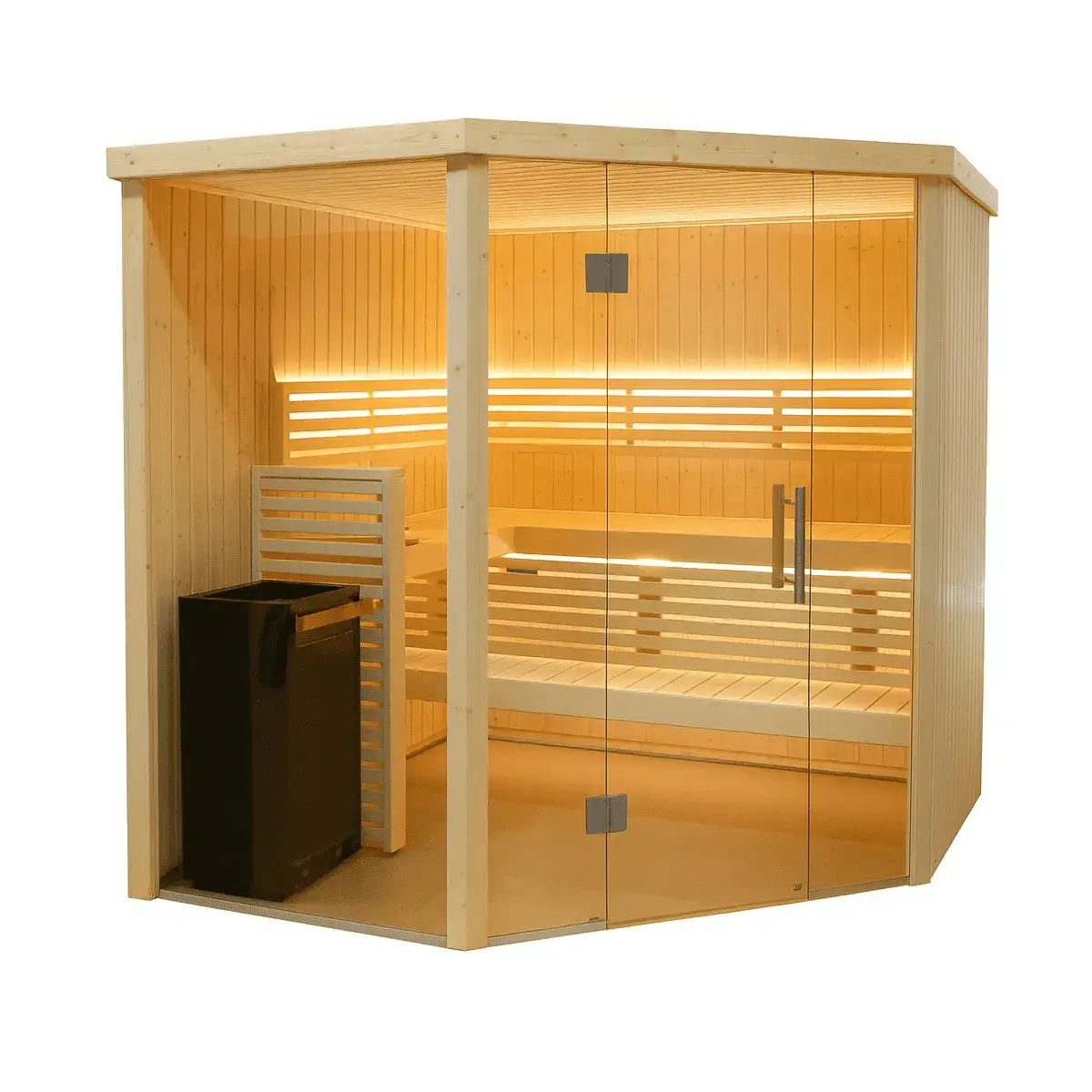 Vue d'angle variante Grand sauna
