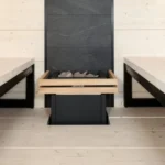 Harvia Safety Railing HL3S Installed in Sauna