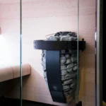 harvia Spirit sp80e electric heater safety railing angled view (1)