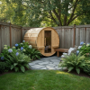 New backyard - Vienna Barrel Sauna (2)
