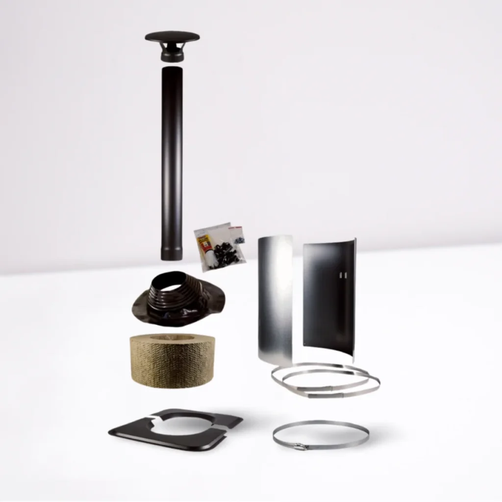 Harvia Black Steel Chimney Assembly Kit