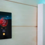 Harvia_Fenix_WifiControlUnit_FX30-U1-U3-XC_FX45-U1-U3-XC_ on the wall