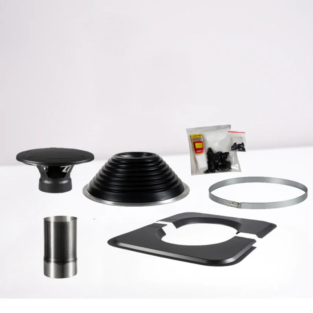 Harvia Steel Chimney Assembly Kit Black [Barrel Format Only] (1)