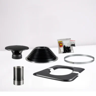 Harvia Steel Chimney Assembly Kit Black [Barrel Format Only] (1)