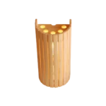 Harvia Vertical Pine Lamp Shade lit