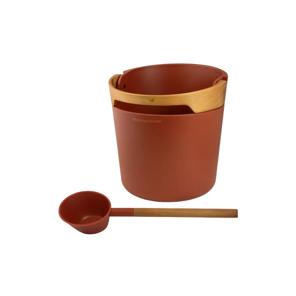 Helmi bucket and ladle set Terracotta