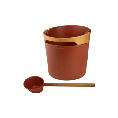 Helmi bucket and ladle set Terracotta