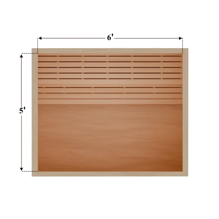 Rendu d'un sauna d'intérieur de 5 x 6
