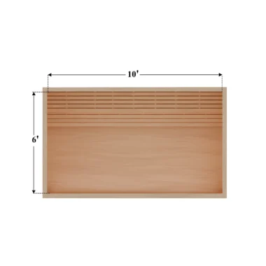 6 x 10 rendering DIY sauna