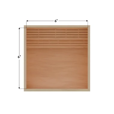 6 x 6 rendering DIY sauna