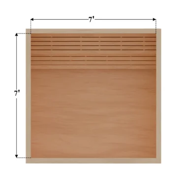 7 x 7 rendering DIY sauna