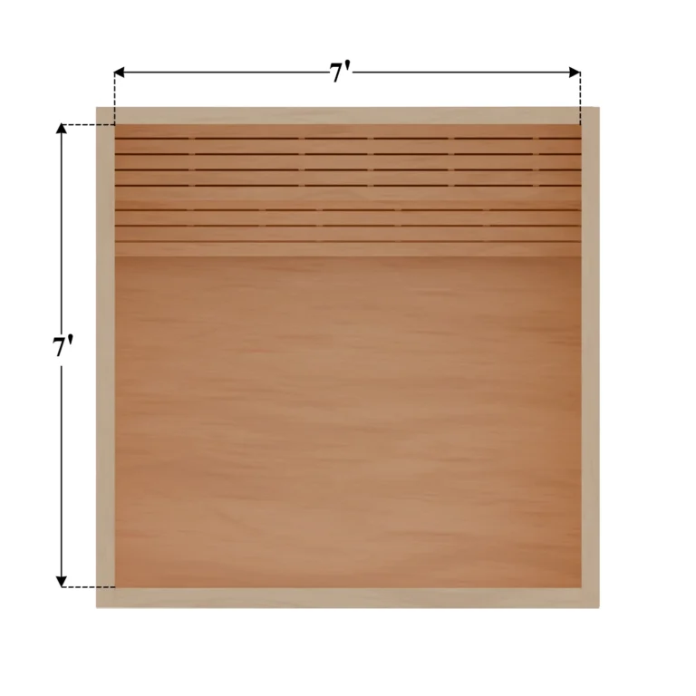 7 x 7 rendering DIY sauna