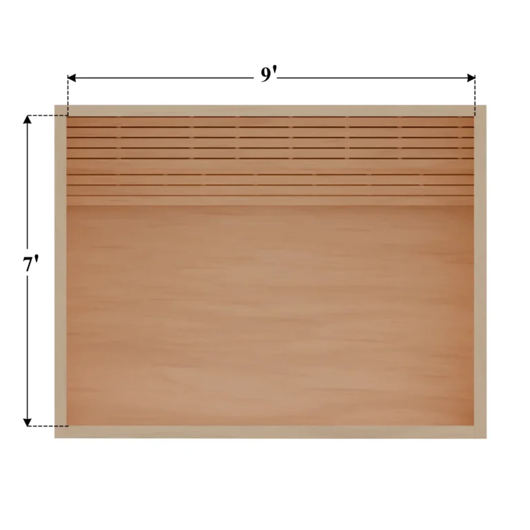 7 x 9 rendering DIY sauna