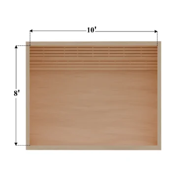 8 x 10 Rendering DIY sauna