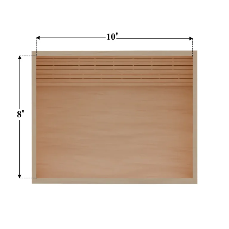 8 x 10 Rendering DIY sauna