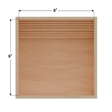 8 x 8 Rendering DIY sauna