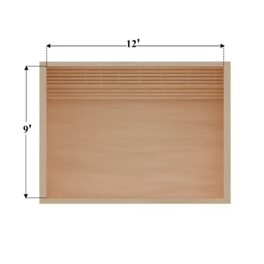 9 x 12 Rendering DIY sauna
