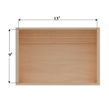 9 x 13 Rendering DIY sauna
