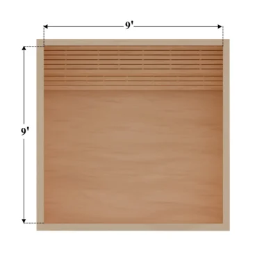 9 x 9 Rendering DIY sauna