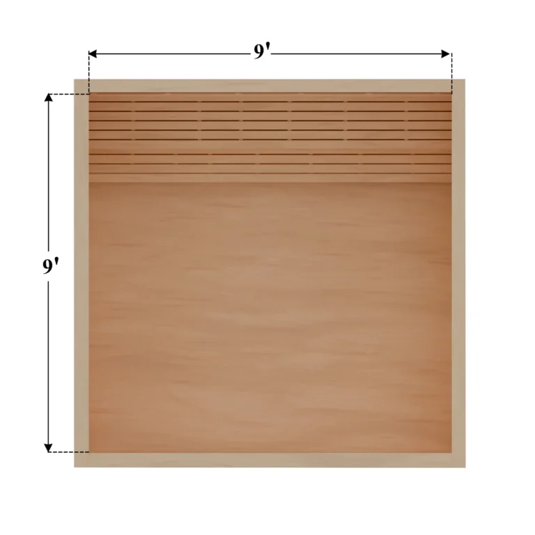 9 x 9 Rendering DIY sauna